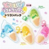 スクイーズ ソフトクリーム アイス お菓子 スイーツ キーホルダー おもちゃ [ エール とろもち！ソフトクリーム シリコンパック ] キッズ 子供 女の子 誕生日 クリスマス プレゼント ストレス解消