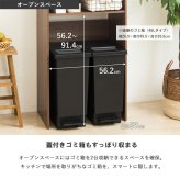 キッチンカウンター ゴミ箱収納 ゴミ箱上ラック IW-331 幅60cm スリム ゴミ箱上収納 キッチン収納 キッチンラック レンジ台 家電収納ラック レンジボード おしゃれ 木製 ブラウン：