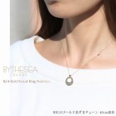 ゴールド ネックレス ハワイアンジュエリー ネックレス ゴールド ペアネックレス 2本セット 刻印 無料 誕生石入れ可 14K K14ゴールド K10 10Kあずきチェーン太0.7mm 2本セット BY THE SEA バイザシー カップル 夫婦 プレゼント ハロウィン 【品番：CG-GP120P】