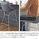 チェア 椅子 カウンター 背もたれ付き おしゃれ 北欧 高さ70cm カウンタースツール バースツール バー ハイスツール リプロダクト ー ワイヤー デザイナーズ イス モダン ミッドセンチュリー 高級感