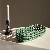 ferm LIVING ファームリビング セラミック バスケット オーバル 幅30cm 北欧雑貨 インテリア カゴ おしゃれ 小物入れ デンマーク 収納 陶器 ポットカバー 鉢カバー インテリア雑貨 北欧雑貨 キッチン 玄関 リビング