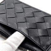 ボッテガヴェネタ BOTTEGA VENETA コインケース 小銭入れ キーケース キーリング付き イントレチャート メンズ レディース ブラック 黒 ラムレザー 本革 ファスナー 608784 V48C3 8803 ミニ財布