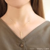 ゴールド ネックレス K18 18金 ネックレス ゴールド ネックレス チェーン フェザー Lサイズ 羽 選べる3色 イエロー ピンク ホワイト シンプル 華奢 上品 ご褒美 彼女 妻 女性 レディース 誕生日 プレゼント ハロウィン 【品番：CG-AK-2306L】