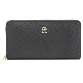 トミーヒルフィガー ラウンドファスナー長財布 TOMMY HILFIGER 財布 レディース ブラック AW0AW18482 BDS 【ラッピング無料 誕生日 お祝い プレゼント ギフト 贈り物】 送料無料