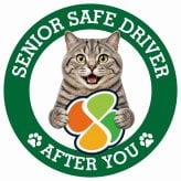 カーサイン 高齢者マーク SENIOR SAFE DRIVER マンクス ステッカー シール 直径13cm 肉球 日本製 車