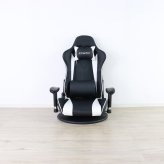ゲーミングチェア 高さ調節 グレー・ホワイト・オレンジ W70xD65xH99cm座面高18cm デスクチェア オフィスチェア パソコンチェア フットレスト グレイ ホワイト オレンジ おしゃれ 新生活
