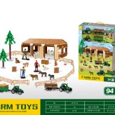 農場 おもちゃ 94点セット ファームセット ミニチュア 動物 フィギュア トラクター 人形 柵 納屋 ジオラマ 組み立て ごっこ遊び 情景模型 子供 誕生日 プレゼント ギフト