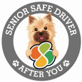 カーサイン 高齢者マーク SENIOR SAFE DRIVER ノーリッチテリア マグネット 強力 直径13cm 肉球 日本製 車 ステッカー