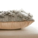 ベッド 寝具 クッションカバー 45×45cm ウール モロッカン かわいい オシャレ 綿 ベニワレン 韓国 北欧 グレー 正方形 カバー 座布団カバー