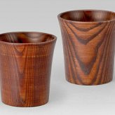 天然木　拭漆カップペア インテリア 漆器 盆 カタログギフト 景品 粗品