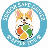 カーサイン 高齢者マーク SENIOR SAFE DRIVER コーギー ステッカー シール 直径13cm 肉球 日本製 車