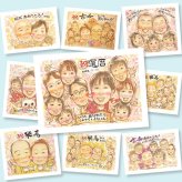 還暦のギフトに、大切な記念日を、笑顔で残せます。ラッピング対応で、贈り物として渡しやすい似顔絵です。 還暦 似顔絵 ギフト 手描き 名入れ 贈り物 プレゼント 還暦 お祝い 記念 誕生日 大人数 祖父 祖母 おじいちゃん おばあちゃん 名入れ 修正無料 下書き確認 喜ばれる 似てる 一生もの かわいい 還暦 傘寿 長寿 一生もの ホワイトデー 結婚祝い バレンタインデー お祝いの品