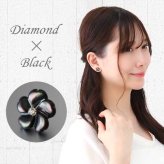 【品質保証書つき】天然ダイヤモンド 0.03ct ひと粒 ピアス セカンドピアス 黒蝶貝 白蝶貝 シェル 花 フラワー 桜 1個 片耳 着せ替え 2way かわいい プレゼント 4月