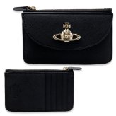 ヴィヴィアンウエストウッド フラグメントケース レディース Vivienne Westwood 5112001GU S000B N401 ブラック ハーフムーン カードケース コインケース 小銭入れ サフィアーノ調 オーブ ミニ財布