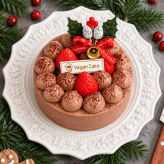 《クリスマス限定2026ver.》いちごチョコケーキ_ヴィーガン＆グルテンフリー