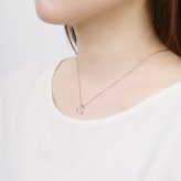 【ラッピング無料】 すみっコぐらし しろくま ひょっこりリングネックレス シルバーネックレス コラボ レディース ネックレス THE KISS 公式ショップ カップル 人気 ジュエリーブランド キャラクターネックレス THEKISS F-SMGN705SVSI アニバーサリー