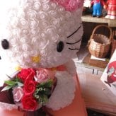 クリスマスプレゼント 彼女 キティ ミニローズ ソープフラワーバラ花束入りギフト ケース付き　