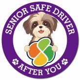 カーサイン 高齢者マーク SENIOR SAFE DRIVER シーズー マグネット 強力 直径13cm 肉球 日本製 車 ステッカー