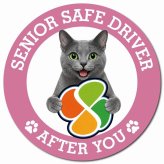 カーサイン 高齢者マーク SENIOR SAFE DRIVER コラット マグネット 強力 直径13cm 肉球 日本製 車 ステッカー