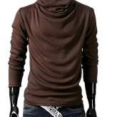 （メール便）秋新作長袖シャツ メンズ Tシャツ ロンT タートルネック カジュアル トップス アフガンネック ドレープ キレイめ ストレッチ