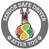 カーサイン 高齢者マーク SENIOR SAFE DRIVER グレートデン マグネット 強力 直径13cm 肉球 日本製 車 ステッカー