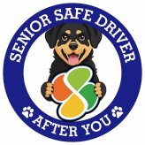 カーサイン 高齢者マーク SENIOR SAFE DRIVER ロットワイラー ステッカー シール 直径13cm 肉球 日本製 車