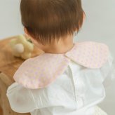 Lien de famille リヤンドファミーユ ギンガムチェックスタイとお花のラトル ベビーケーキ mini | おむつケーキ スタイ 日本製 Sサイズ おむつ よだれかけ ビブ おもちゃ