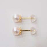 ［pearl618］ 6mm - 6.5mm ホワイトピンク クローバー ピアス あこや真珠