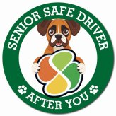 カーサイン 高齢者マーク SENIOR SAFE DRIVER ボクサー マグネット 強力 直径13cm 肉球 日本製 車 ステッカー
