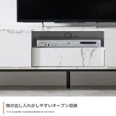 大理石柄テレビ台 幅150cm×奥行35cm×高さ42cm リビング パーティクルボード MDF スチール メラミン 組立品 ノイズレスなデザインが空間をスタイリッシュに演出します 小物やAV機器をまとめて整理可能 マーブルホワイト マーブルブラック 新生活