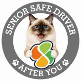 カーサイン 高齢者マーク SENIOR SAFE DRIVER バーマン ステッカー シール 直径13cm 肉球 日本製 車