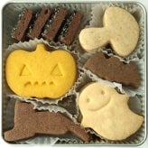 ハロウィンクッキー【シルバー缶浅】 ハロウィン クッキー缶 クッキー詰め合わせ 焼き菓子 自然卵使用 こだわり素材 かぼちゃ まいたけ ミントショコラ 黒ごま フロランタン ギフト 贈り物 手土産 ハロウィンギフト