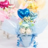キャンディー バルーンフラワー アレンジ 送料無料 花 プレゼント 造花 ブーケ 卒業 卒園 ギフト オレンジ ピンク 水色 誕生日 女性 友達 退職祝い 上司 還暦祝い 結婚記念日 母の日 両親 子供会 発表会 推し活 カスタム 選べる 風船 開店祝い