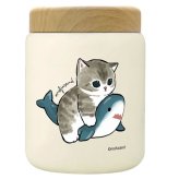 もふさんど モフサンド mofusand ステンレス スープポット 400ml 53-2156 53-2157 53-2158 スープジャー サメにゃん うさにゃん ホットケーキにゃん お弁当 保温 保冷 木目蓋 真空二重構造 コンパクト かわいい ランチ 通勤 通学 サメにゃん