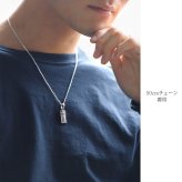 ハワイアンジュエリー ネックレス スクロール シルバー ネックレス 刻印 無料 誕生石入れ可 ダブル プレート Sサイズ 30.5mm ロジウムコーティング シルバー925 ギフトラッピング可能 メンズ レディース ハロウィン 【品番：CG-SP310】