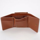 ベリーズヨーク　BELLIES YORK　三つ折り財布　ガマ口ポケット　BYTM1943BR　ブラウン　茶色　ベジタブルタンニン　イタリアンレザー　牛革　”エイジングを楽しむ革小物”