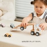 PolarB カーキャリア ポルカドット[おもちゃ 2歳 ミニカー 知育玩具 車 男の子 木のおもちゃ 誕生日プレゼント 女の子 乗り物 木製 プレゼント くるま 子供 知育 3歳 クリスマスプレゼント 木製玩具 ごっこ遊び ギフト]