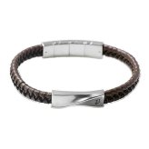 ポリス ブレスレット メンズ ブランド POLICE CONTORTO GB0081705 ブラウン シルバー アクセサリー
