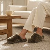 スリッパ ムートン ルームシューズ 羊毛 室内 来客用 ふわふわ もこもこ ブランド je'coule 低反発 冬 高級 あたたかい ルームシューズ かわいい おしゃれ 滑り止め 男女兼用 冷え対策 ギフト プレゼント 7F (09000082r)