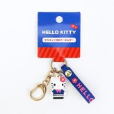 サンリオ ハローキティ マスコット付きキーホルダー ギャル ネイビー Sanrio