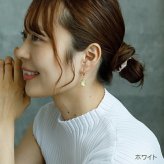 ピアス 金属アレルギー フープピアス  サージカルステンレス 落ちない 引っかからない 外れにくい 人工オパール 誕生石 ひと粒 片耳 1個