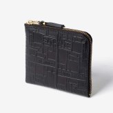 コムデギャルソン COMME DES GARCONS EMBOSSED LOGOTYPE エンボスロゴタイプ HALF ZIP WALLET ハーフジップ ウォレット SA3100EL ミニ財布 L字ファスナー コインケース ユニセックス 財布