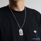 シルバー925 太極八卦ネックレス ごつめ ペンダントネックレス 六字真言 ペーパーチェーン メンズネックレス シルバー 回転ギミック 太め 大きめ 重厚感 個性的 梵字 陰陽 太極図 燻し 精巧 男性 金属アレルギー対応