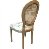 フレンチインテリア サイドチェアトワルドジュイ Toile de jouy パーソナルチェア フランス製生地 おしゃれ かわいい シャビーシック 頑丈に設計されていています 脚は簡易組み立て式 天然木 コットン ウレタン 椅子 イス 家具