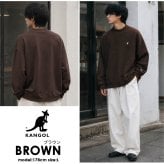 KANGOL カンゴール スウェット トレーナー メンズ レディース kpmc-10374 裏起毛 モックネック プルオーバー ハイネック 袖刺繍 ロゴ カンガルー ビッグシルエット ストリート ヒップホップ ダンス カジュアル M L XL 2026FW Karlas 別注