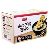 東遠 (ドンウォン ) あわび粥　あわびの風味とごま油の香ばしい旨味　レンジ 湯銭　そのままでもOK　付属 ( ごま油、薬味,、スプーン付き ) 287.5g x 4個　1個当たり165kcal　原産国：韓国 [賞味期限:2026.12.08迄]