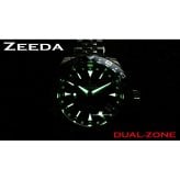 ジーダ ZEEDA デュアルゾーン DUAL-ZONE UNO 腕時計 メンズ 自動巻き GMT DU-SV