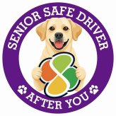 カーサイン 高齢者マーク SENIOR SAFE DRIVER ラブラドールレトリバー ステッカー シール 直径13cm 肉球 日本製 車