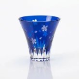  【全2色より選べる】 ギフト桐箱入り 切子グラス 富士桜 青 赤 コップ ギフト プレゼント インバウンド 富士山