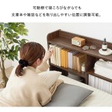 ベッド 寝具 ヘッドボード RHB-1925 対応サイズS 幅98×奥行20×高さ80cm 2口コンセン付き 奥行スリム 薄型収納 可動棚 まわり 小物 収納力 収納棚 木目調 リビング収納 デスク横 横 ワンルーム 一人暮らし ブラウン ナチュラル